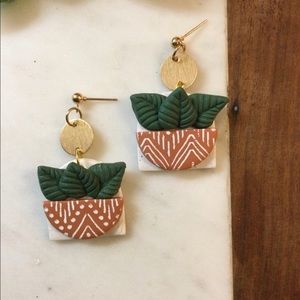 Polymer Clay Plant Earrings